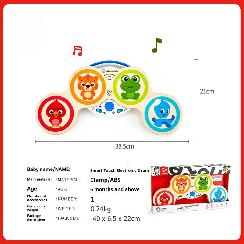 Smart Touch Electronic Drum Baby Music Drum Educational Interactive Kids Drum Toy with Sound Effects