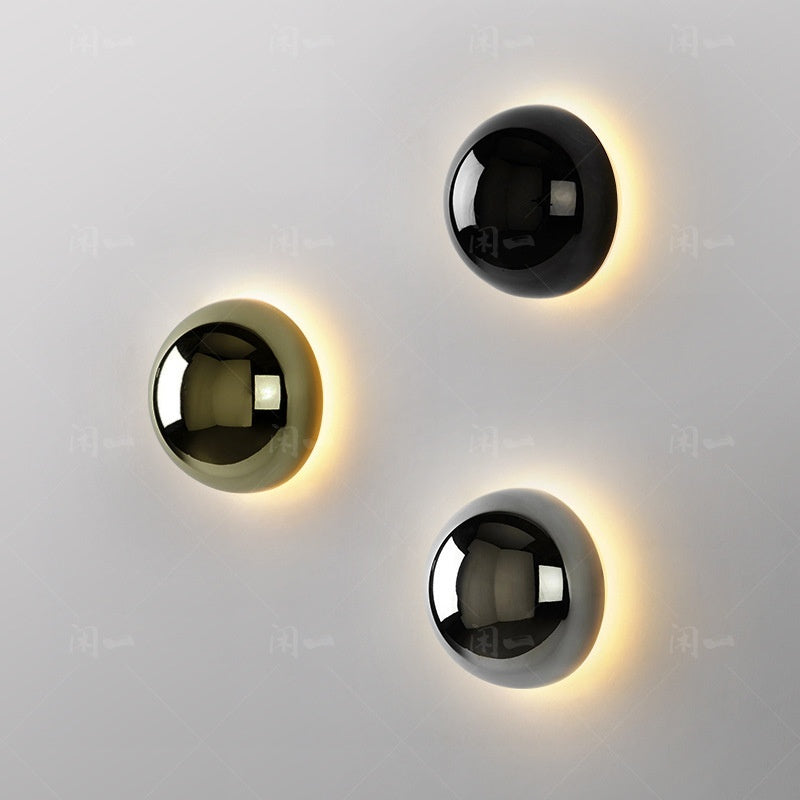 Nordic Solar Eclipse Round Wall Lamp Bedroom Bedside Aisle Modern Minimalist Light Decor