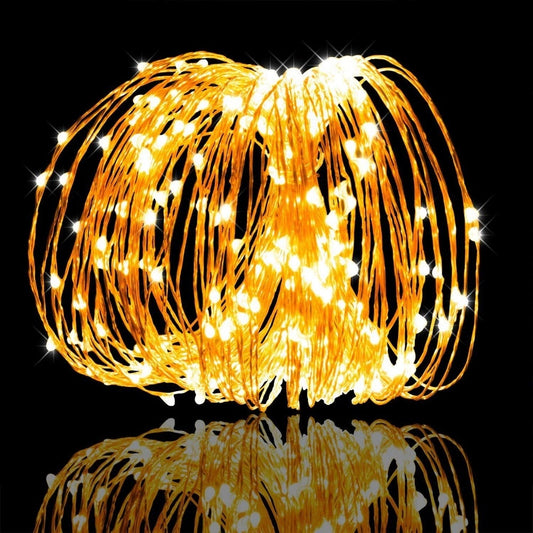 LED Christmas String Lights Battery USB Powered Copper Wire Fairy Lights 2m 5m 10m for Outdoor Wedding Party Decoration