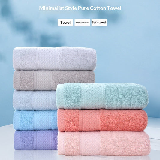 6-Piece Thick Absorbent Pure Cotton Towel Set Soft Bathroom Face Hand Bath Towels for Home Use