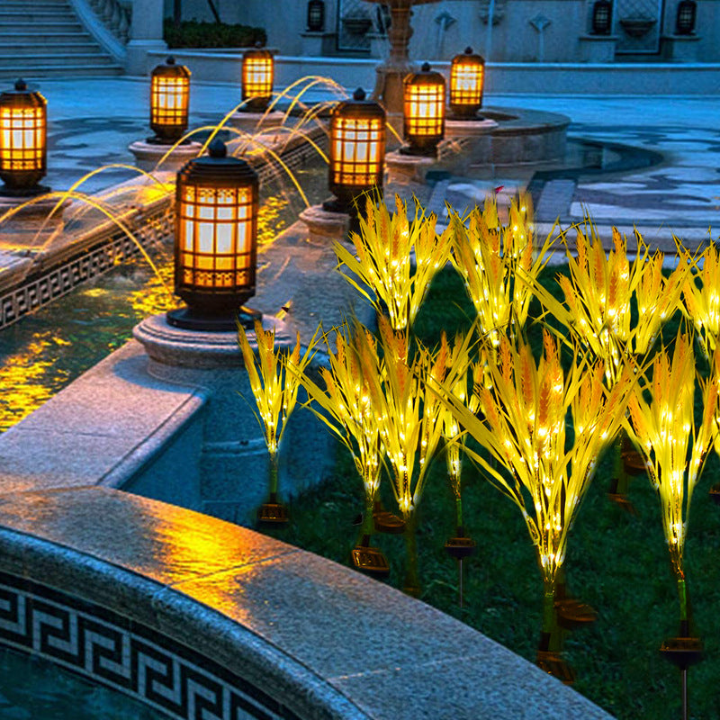 Solar Wheat Ear Garden Light Outdoor Decorative LED Lawn Lamp Simulation Landscape Lighting