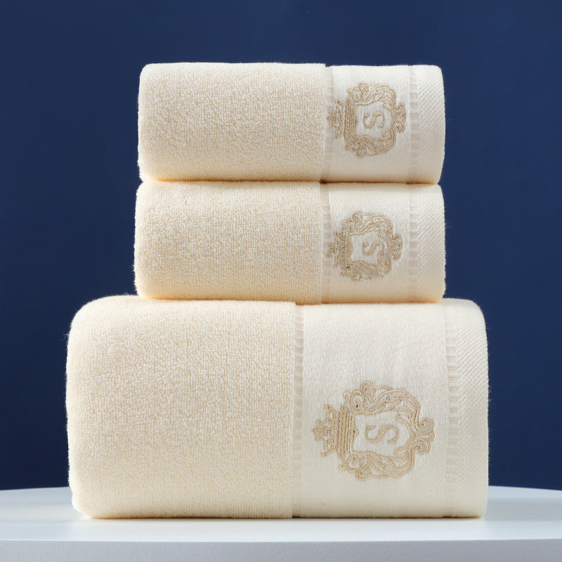 Pure Cotton Towel Set 3 Piece Soft Absorbent Hand and Bath Towels Premium Bathroom Set
