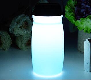 Portable Solar Silicone Lantern Bottle Light USB Rechargeable LED Camping Hiking Waterproof Night Lamp