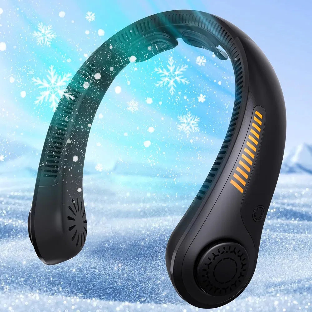 Portable Neck Fan Rechargeable 5-Speed Personal Wearable Fan with Neck Support Quiet Hands-Free Cooling for Travel