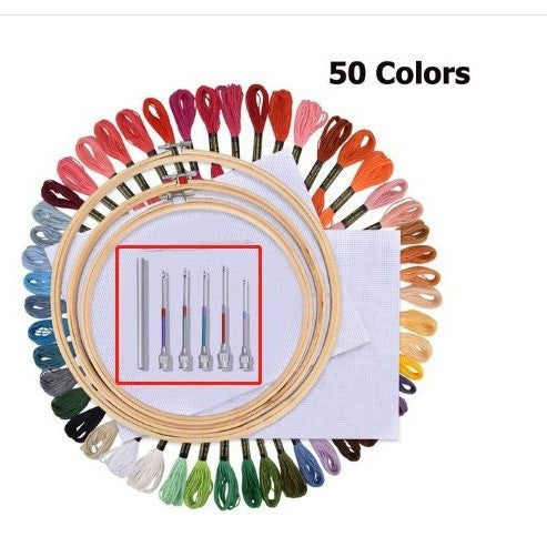 Cross Stitch Thread Set – Colorful Embroidery Floss Kit for DIY Craft Projects