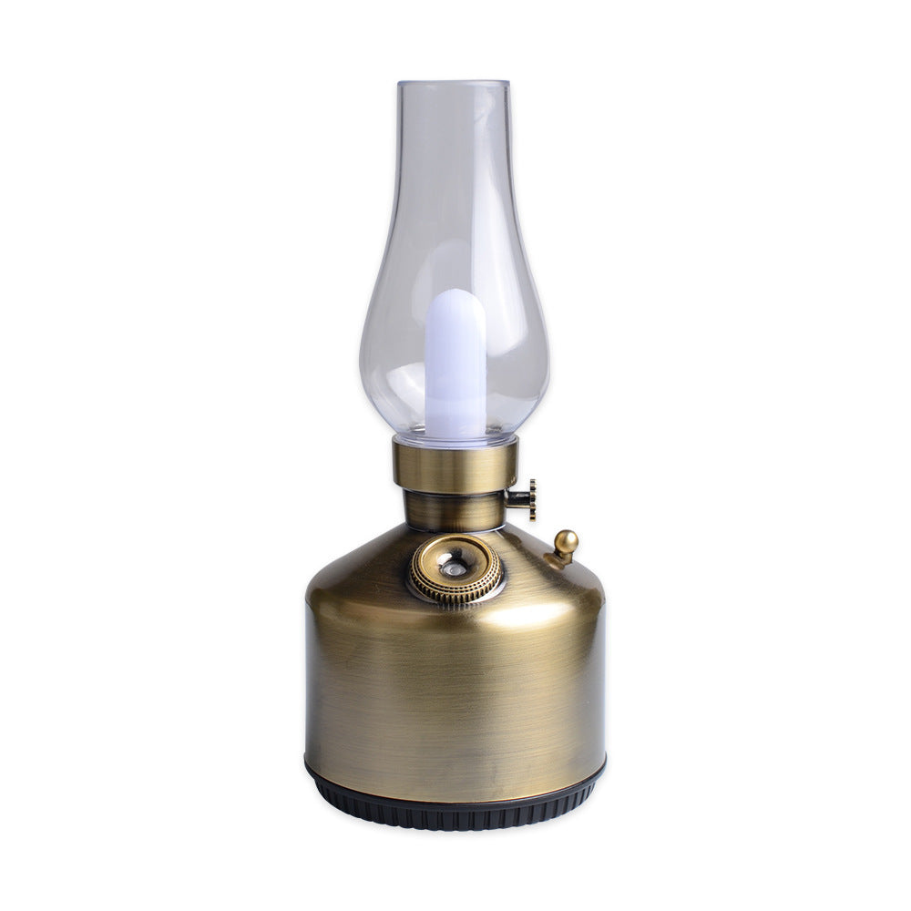 Kerosene Lamp Style Air Humidifier Decorative Aroma Diffuser for Home Bar Bedroom Ambient Lighting and Mist