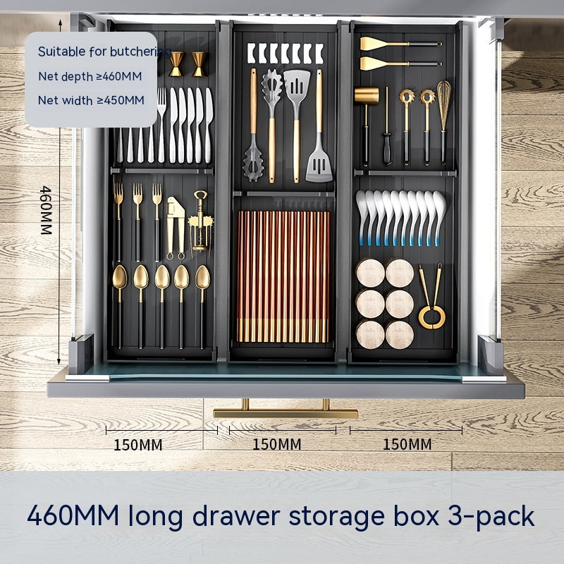 Kitchen Drawer Storage Box Divider Partition Organizer Adjustable Cutlery Storage Tray