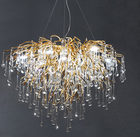 Postmodern Luxury Crystal Chandelier – Water Drop Atmosphere Lamp
