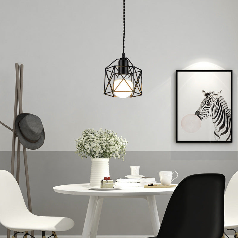 Wrought Iron Small Lamps and Lanterns Simple Post Modern Creative Decorative Lighting for Home