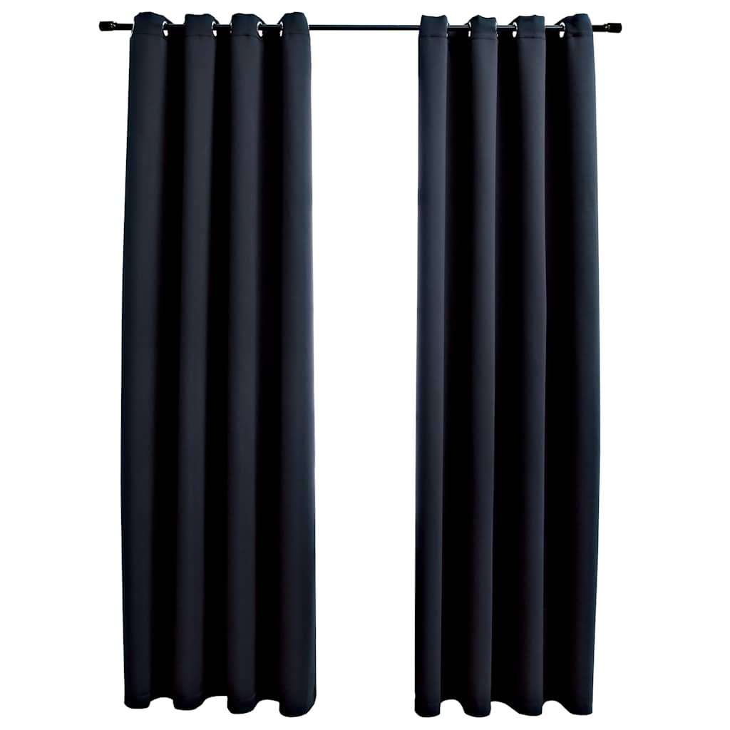 Blackout Curtains with Metal Eyelets – 2-Piece Room Darkening Window Drapes