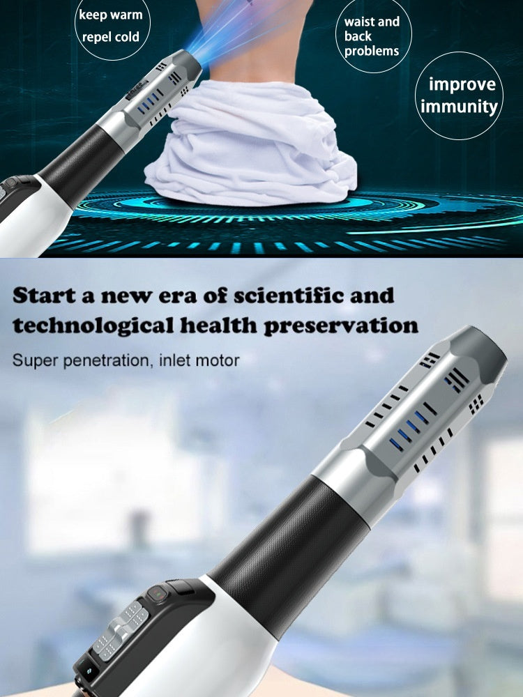 Light Wave Pulse Massage Physiotherapy Instrument Handheld Meridian Massage Device for Body Relaxation and Pain Relief