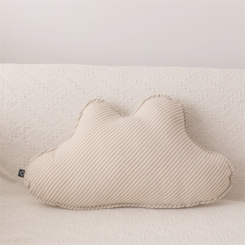 Cotton Linen Striped Cushion Throw Pillow for Sofa Home Decor