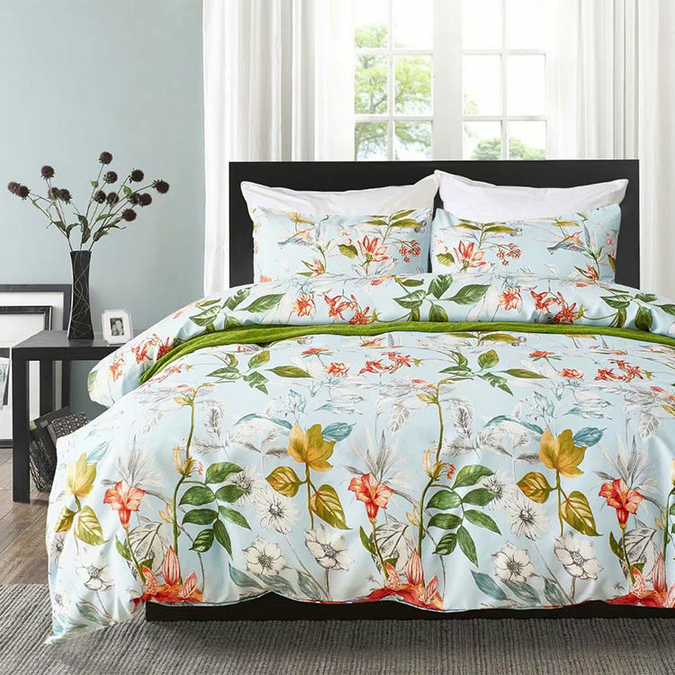 3-Piece Bedding Set Quilt Duvet Cover and Bed Sheets Soft Comforter Pillowcase Bed Set for Bedroom