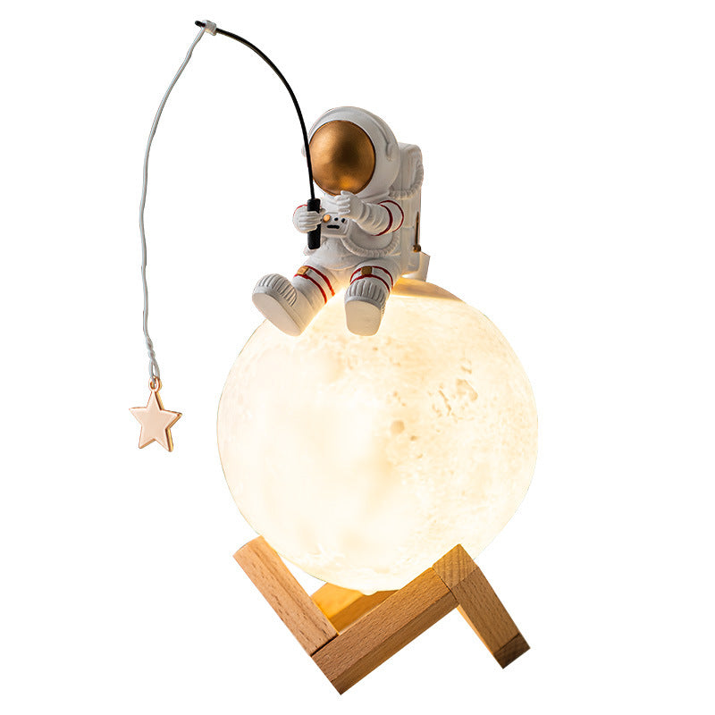 Astronaut Figurine Humidifier Resin Space Man Mini Night Light Cold Fog Air Diffuser Home Decoration Accessories