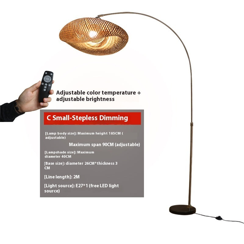 Fishing Rod Floor Lamp with Button Switch for Living Room Decor