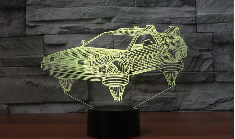 3D Sci-Fi Car Night Light LED Kids Bedroom Study Room Decorative Lamp