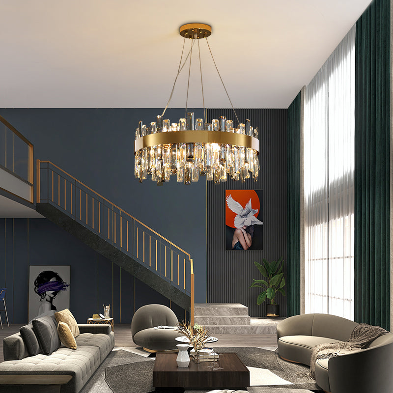Simple Crystal Chandelier – Modern Living Room Ceiling Light