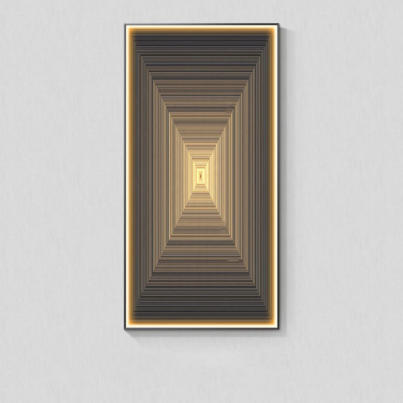 Modern Light Luxury Abstract Wall Art with LED Light Hanging Picture Decorative Wall Lamp for Living Room Home Decor