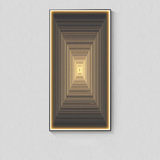 Modern Light Luxury Abstract Wall Art with LED Light Hanging Picture Decorative Wall Lamp for Living Room Home Decor