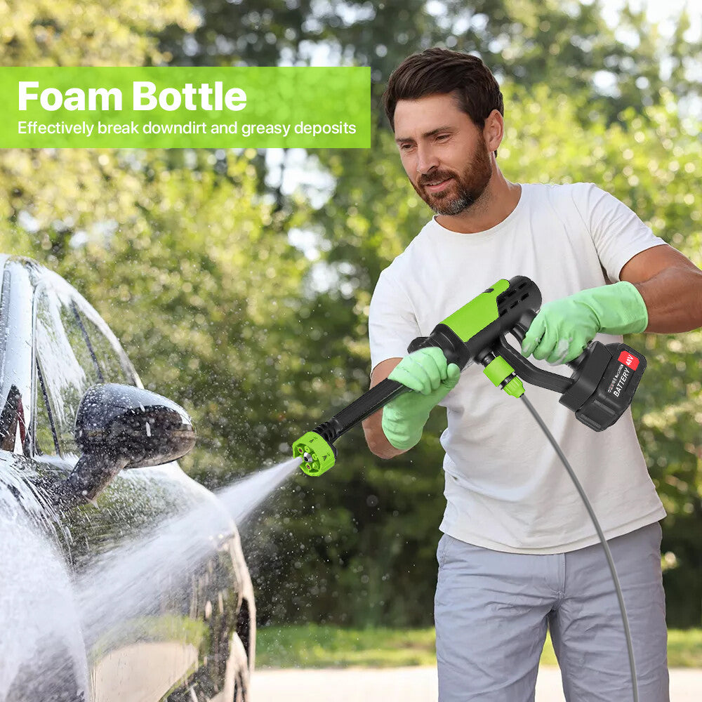 4000W Electric Pressure Washer 3626 PSI High Pressure Power Jet Washer with Dual Battery Car Cleaning Gun for Home and Outdoor Use