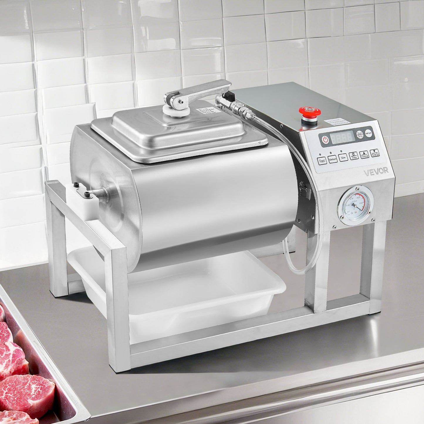20L Vacuum Meat Tumbler Marinator Machine for Chicken Steak Fish Commercial Food Processing Use