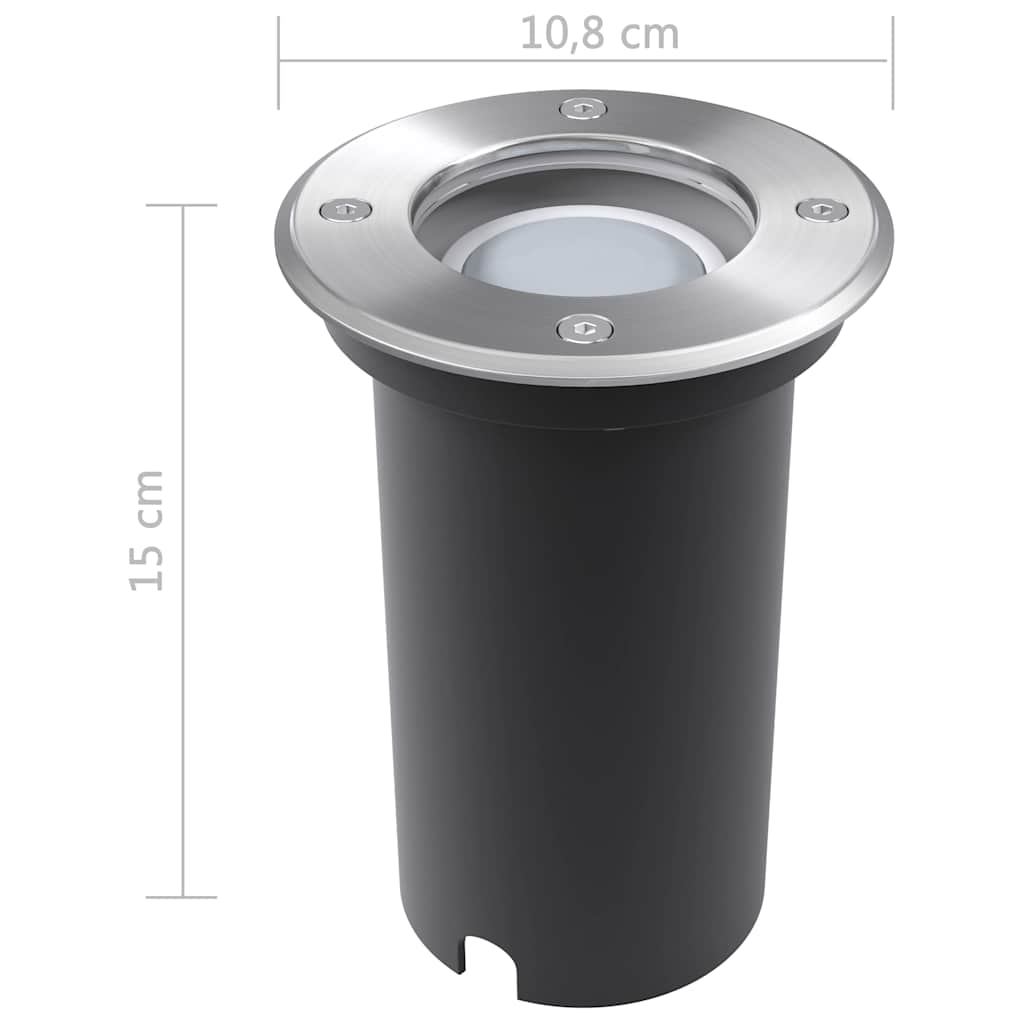 LED Recessed Floor Spotlights – 3-Piece Outdoor Round Ground Lights Waterproof