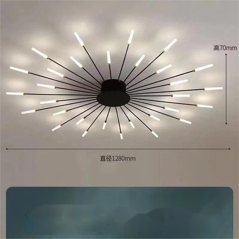 Iron Decorative Ceiling Light Modern Ceiling Lamp Living Room Bedroom Home Lighting Fixture