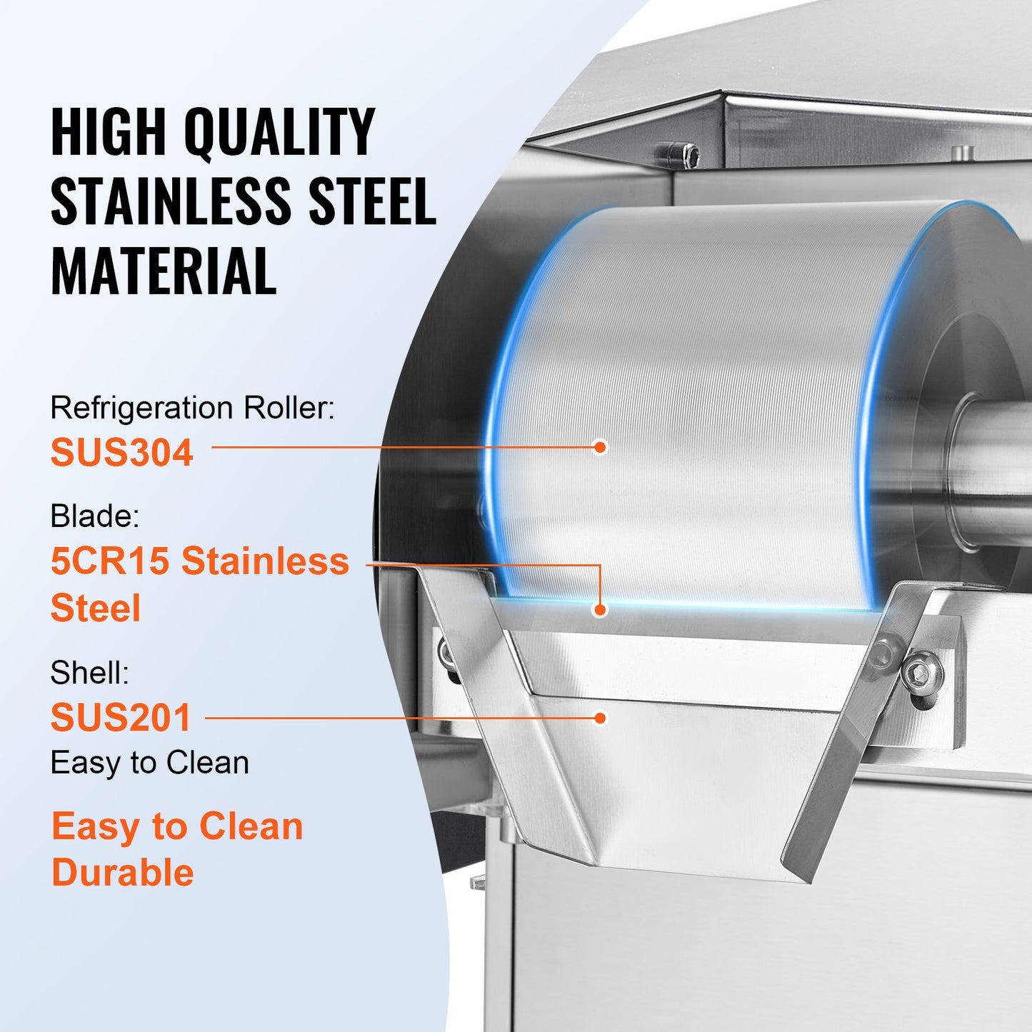 Commercial Snowflake Ice Machine 375LBS/24H Stainless Steel Ice Maker for Restaurant and Food Service Use