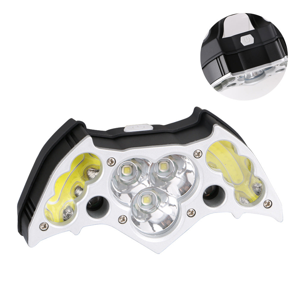 Rechargeable COB Headlight Strong Outdoor Aluminum Alloy Camping Searchlight High Power LED Flashlight