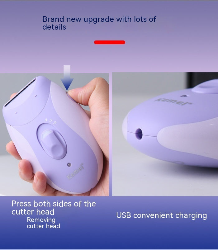 Women’s 4-in-1 Body Shaver and Foot Grinder Kit Electric Hair Removal and Pedicure Care Set