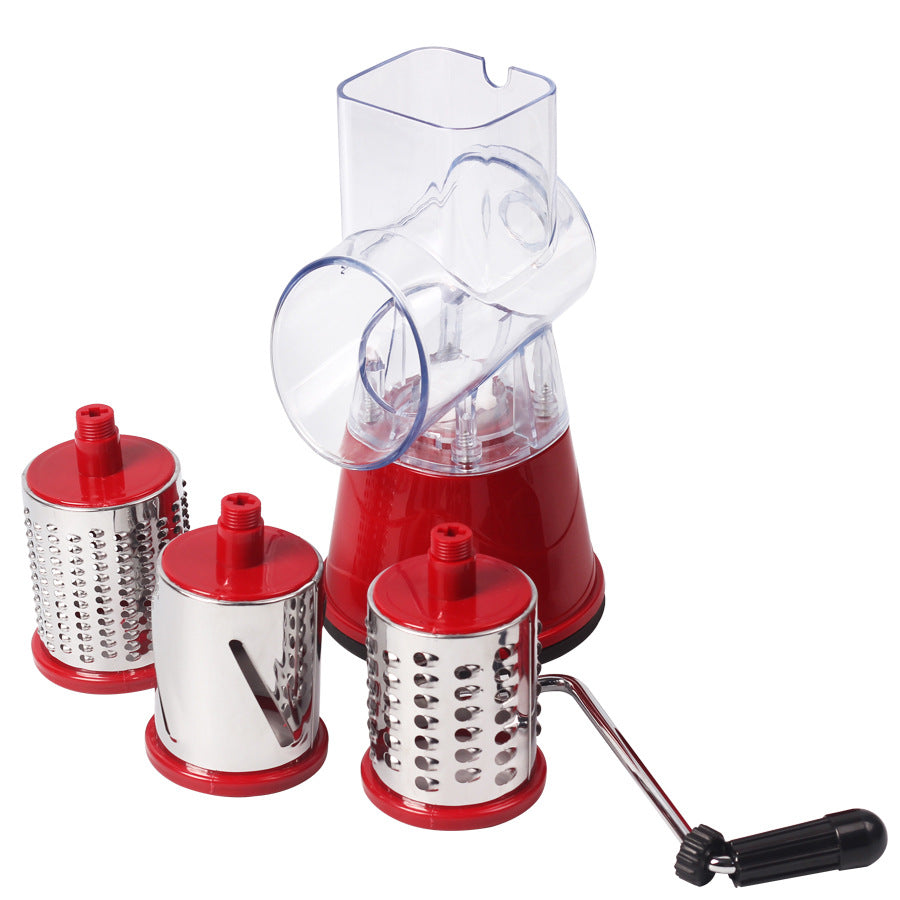 Multi Function Manual Drum Cutter Stainless Steel Vegetable Grater Slicer Kitchen Tool
