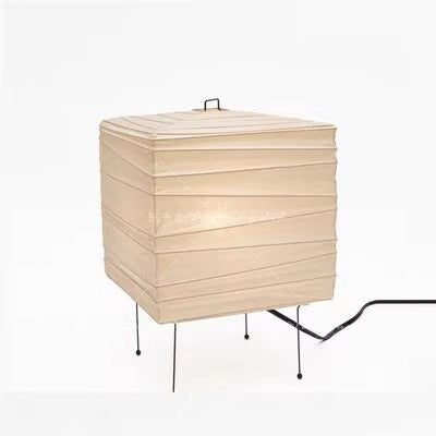 Japanese-Style Rice Paper Floor Lamp – Retro Lighting for Hotel & Homestay Decor