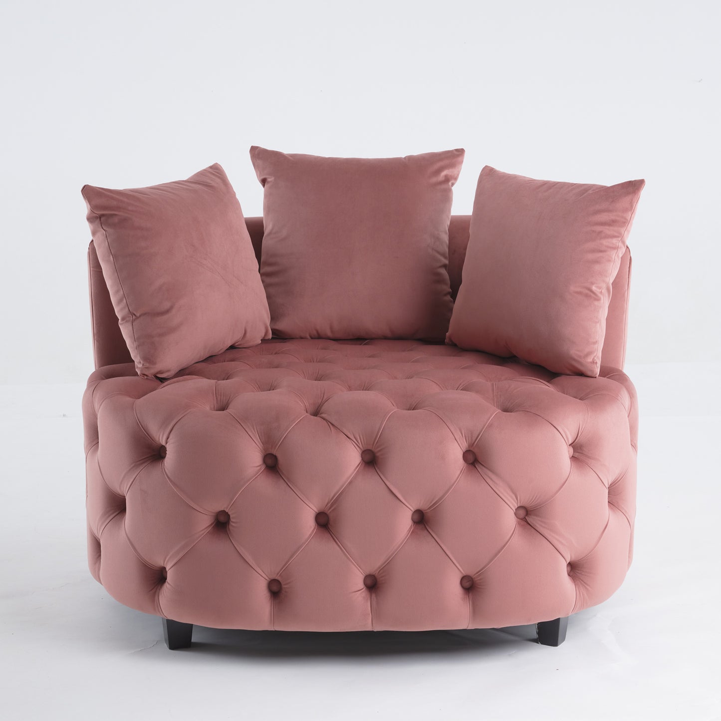 A&A Furniture Classic Barrel Accent Chair Modern Leisure Sofa Chair for Living Room Bedroom Stylish Upholstered Armchair