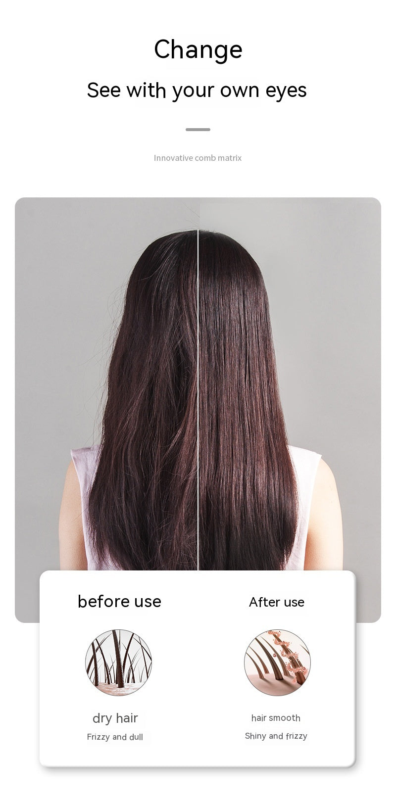 Wireless Negative Ion Hair Straightening Comb Portable Electric Hair Brush Fast Styling Tool