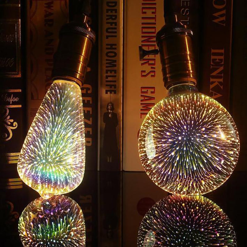 3D Firework LED Light Bulb – ST64/G95/G80/G125/A60 Decorative Holiday & Christmas Lamp, 110-220V