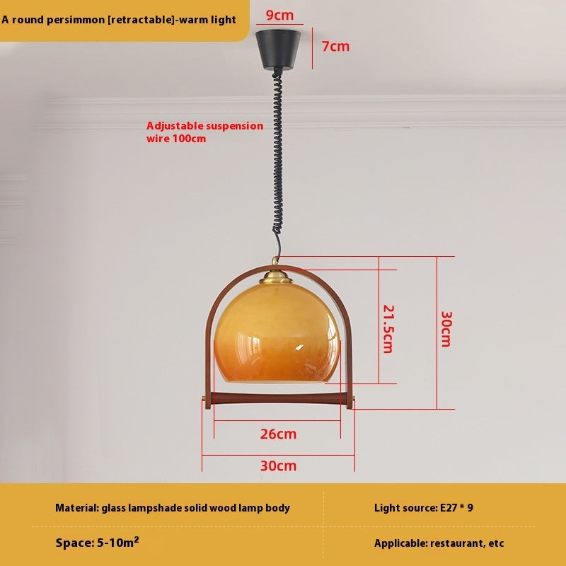 Vintage American Retro Chandelier – Retractable Restaurant & Bedroom Light