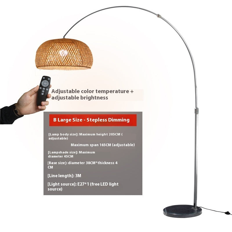 Fishing Rod Floor Lamp with Button Switch for Living Room Decor