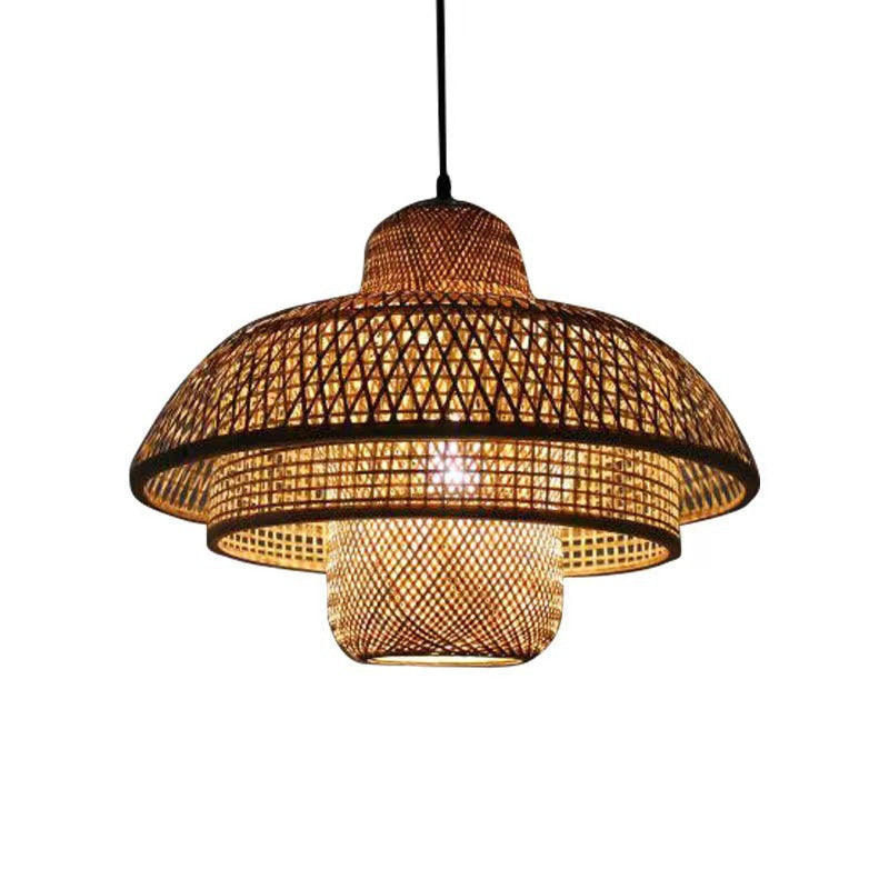 Bamboo Chandelier – New Chinese Style Farmhouse Lighting