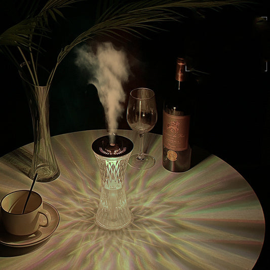 Wild Waist Humidifier Desktop Atomizer Crystal Night Light Romantic Atmosphere LED Mist Lamp