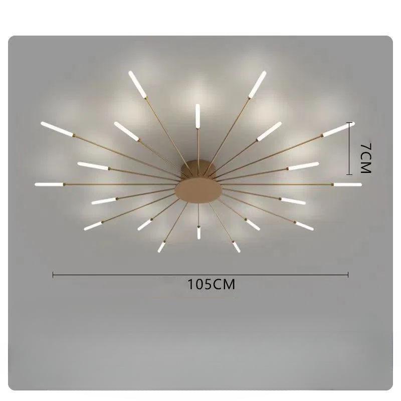 Iron Decorative Ceiling Light Modern Ceiling Lamp Living Room Bedroom Home Lighting Fixture