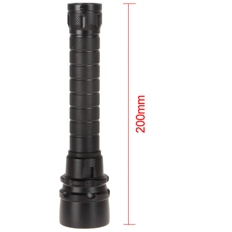 Aluminum Alloy Rechargeable Diving Flashlight High Intensity Waterproof Torch for Deep Diving and Outdoor Use