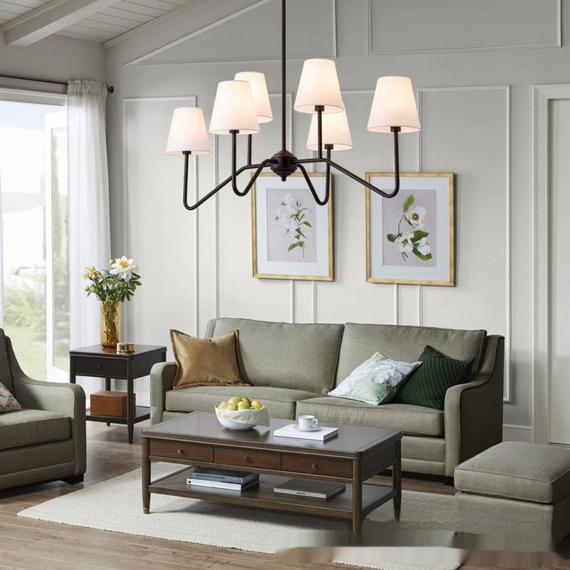 Industrial Retro Multi-Head Chandelier – Living Room Ceiling Light