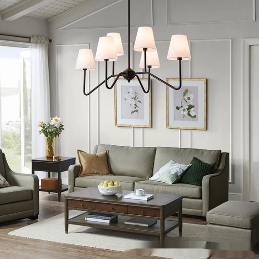 Industrial Retro Multi-Head Chandelier – Living Room Ceiling Light