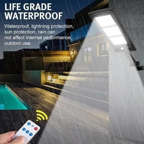 Outdoor LED Solar Wall Lamp Motion Sensor Human Body Sensing Waterproof Security Light