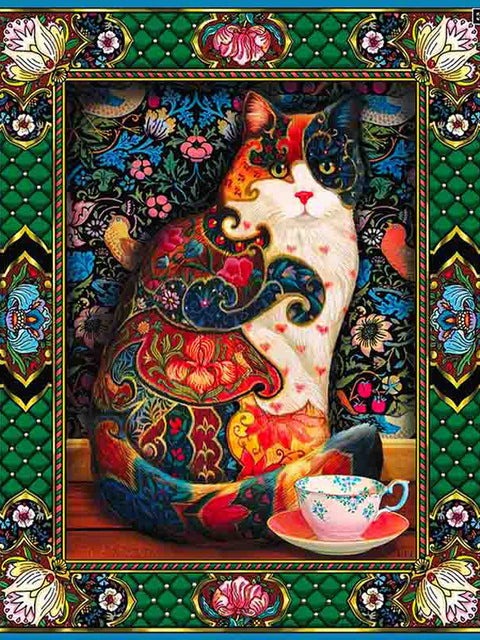 Cartoon Cat Diamond Painting Embroidery Cross Stitch 5D DIY Full Drill Wall Art Decor Kit
