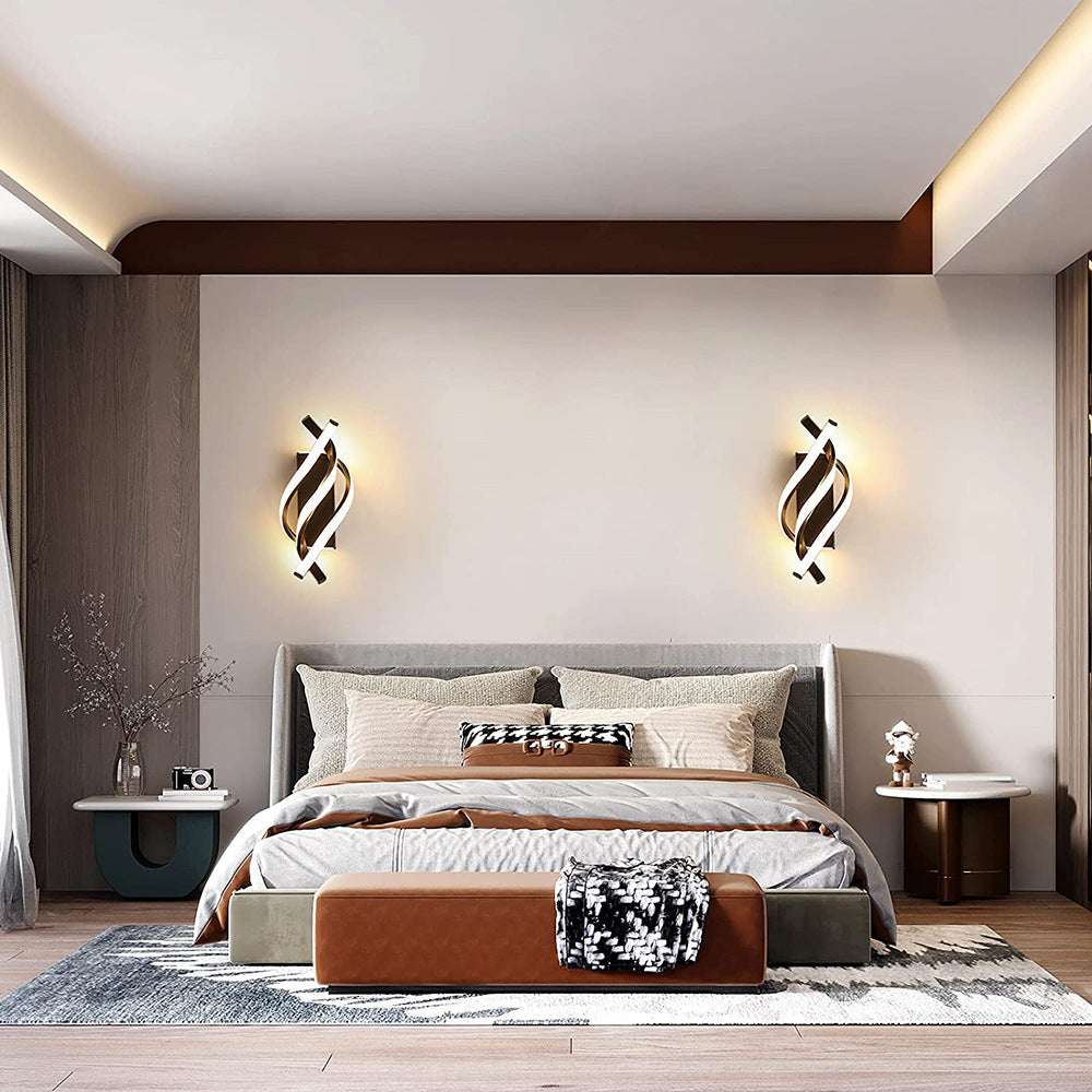 Minimalist Modern Aluminum Wall Lamp – Bedside Decorative LED Light for Bedroom