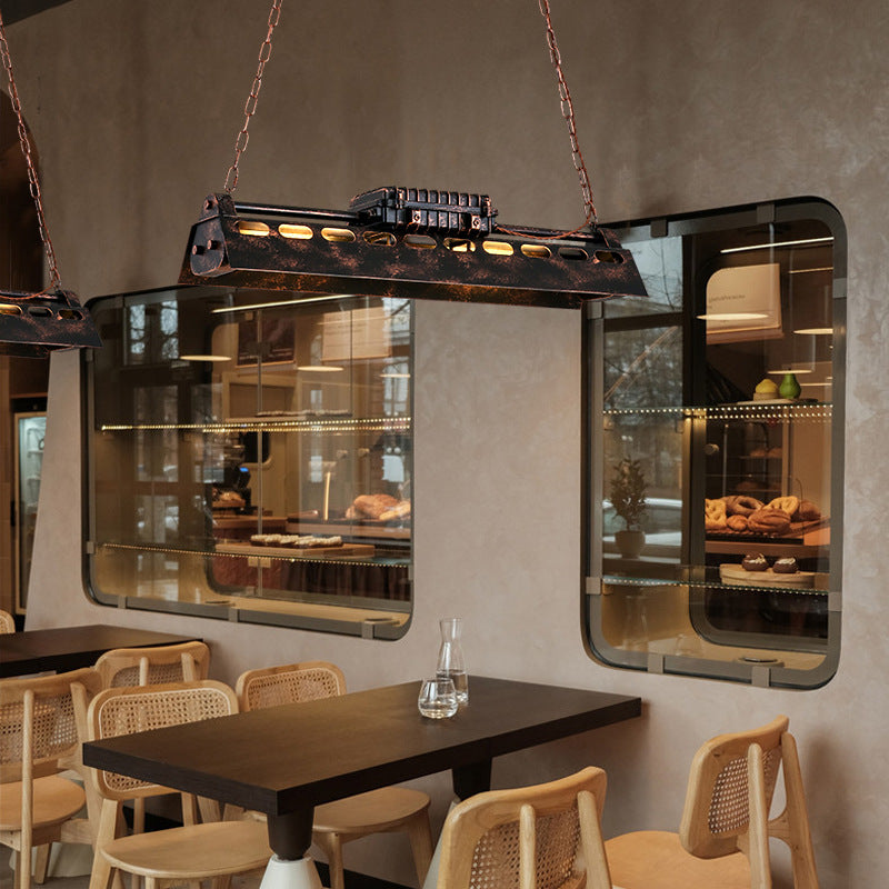 Retro Industrial Iron Droplight – Loft, Restaurant & Office Pendant Lamp