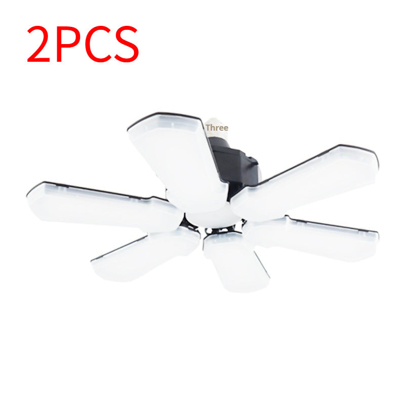LED Garage Deformable 6-Leaf Light – Foldable Industrial Ceiling Lamp