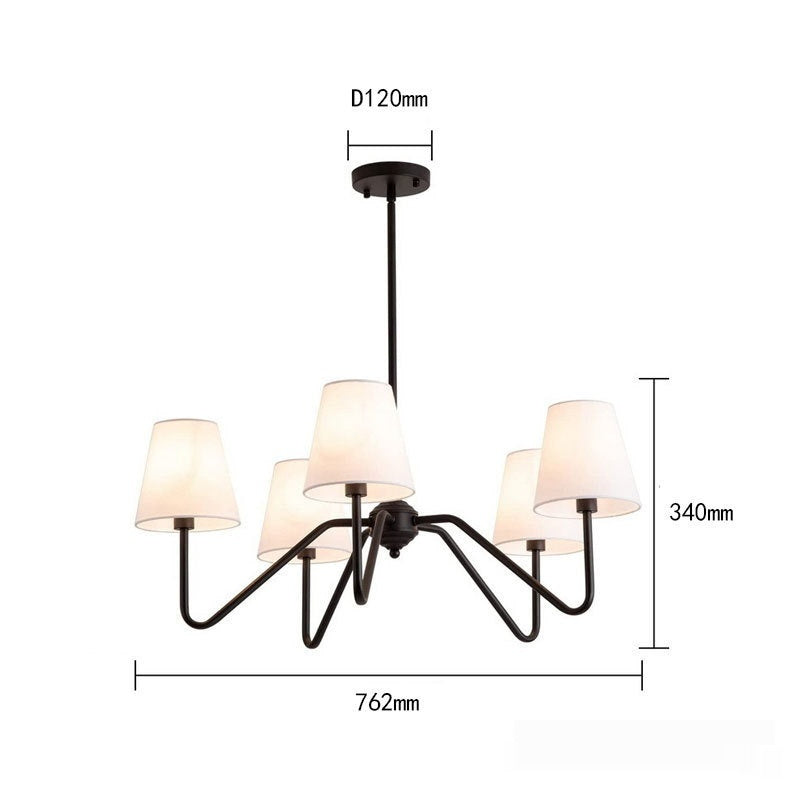 Industrial Retro Multi-Head Chandelier – Living Room Ceiling Light