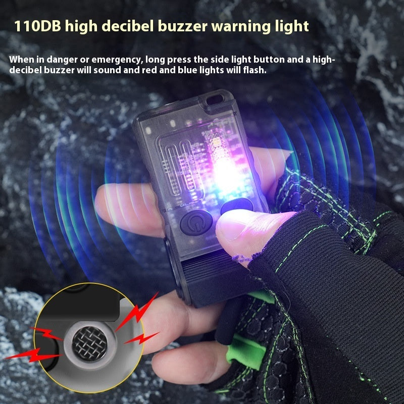 V20 Multi Function 180 Degree Adjustable Personal Alarm Flashlight with Buzzer Portable Light Long Endurance for Outdoor Safety